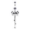 Glistening Polka Dots Bow-Tie Belly Button Ring-WildKlass Jewelry