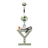 Happy Penguin Hour Martini Belly Button Ring-WildKlass Jewelry
