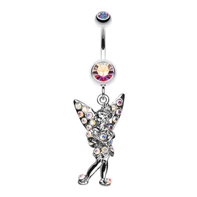 Tinker Bell Sparkle Belly Button Ring-WildKlass Jewelry