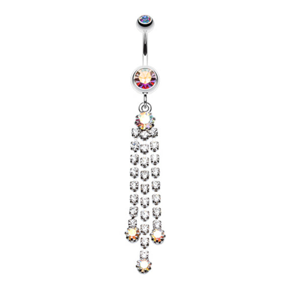 Cascading Sparkle Belly Button Ring-WildKlass Jewelry