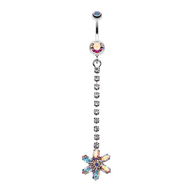 Flower Journey Gem Sparkle Belly Button Ring-WildKlass Jewelry