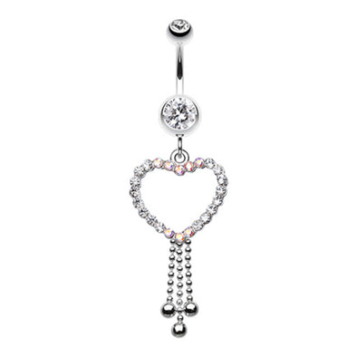 Captivating Heart Belly Button Ring-WildKlass Jewelry