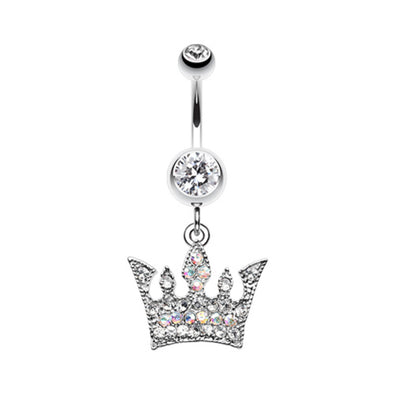 Regal Crown Belly Button Ring-WildKlass Jewelry