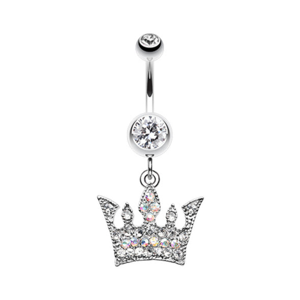 Regal Crown Belly Button Ring-WildKlass Jewelry