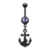 Blackline Classic Anchor Belly Button Ring-WildKlass Jewelry
