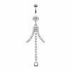 Elegant Bejeweled Cascading Belly Button Ring-WildKlass Jewelry