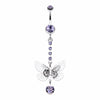 Sparkle Flutter Butterfly Belly Button Ring-WildKlass Jewelry