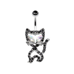 Here Kitty Kitty Belly Button Ring-WildKlass Jewelry