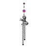 Bow-Tie Gem Drop Belly Button Ring-WildKlass Jewelry