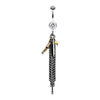 Pistol Gun & Bullet Chain Drop Belly Button Ring-WildKlass Jewelry