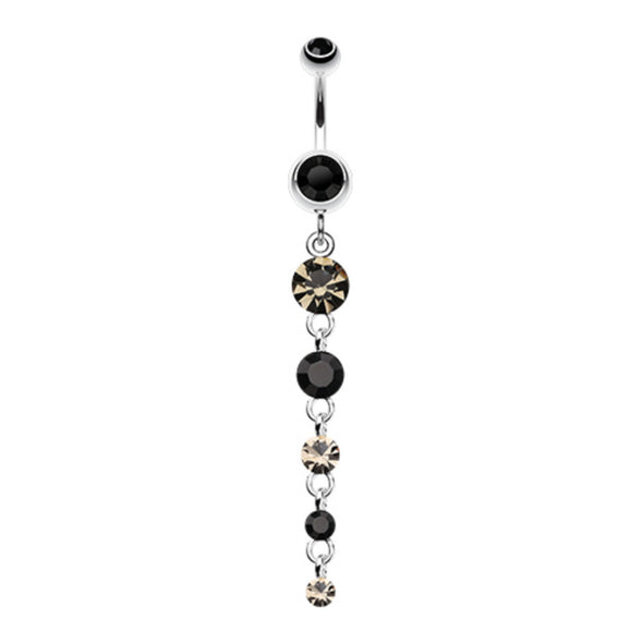 Crystalline Droplets Fall Belly Button Ring-WildKlass Jewelry