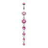 Crystalline Droplets Fall Belly Button Ring-WildKlass Jewelry