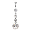 Vivacious Crystals Belly Button Ring-WildKlass Jewelry