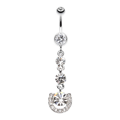 Vivacious Crystals Belly Button Ring-WildKlass Jewelry