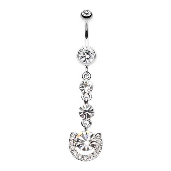Vivacious Crystals Belly Button Ring-WildKlass Jewelry