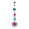 Vivacious Crystals Belly Button Ring-WildKlass Jewelry