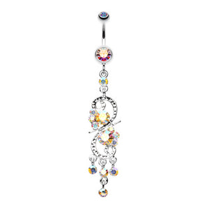 Glistening Chandelier Belly Button Ring-WildKlass Jewelry