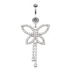 Classic Butterfly Sparkle Belly Button Ring-WildKlass Jewelry