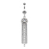 Chandelier Bead Chain Sparkle Belly Button Ring-WildKlass Jewelry