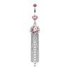 Chandelier Bead Chain Sparkle Belly Button Ring-WildKlass Jewelry