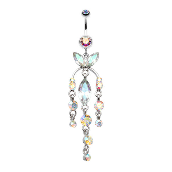 Jeweled Chandlier Belly Button Ring-WildKlass Jewelry