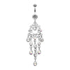 Classic Chandelier Sparkle Belly Button Ring-WildKlass Jewelry