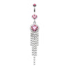 Elegant Chandelier Sparkle Belly Button Ring-WildKlass Jewelry