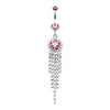 Elegant Chandelier Sparkle Belly Button Ring-WildKlass Jewelry