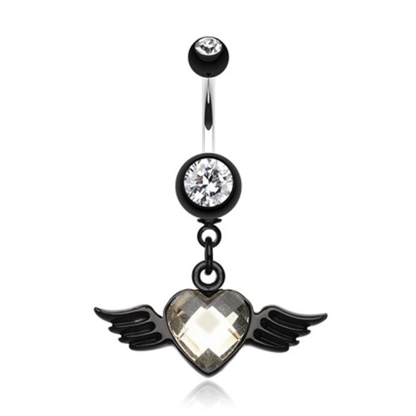 Dark Love Angel Belly Button Ring-WildKlass Jewelry