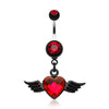 Dark Love Angel Belly Button Ring-WildKlass Jewelry