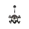 Steel Cross Bones Belly Button Ring-WildKlass Jewelry