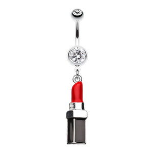 Ravishing Red Lipstick Belly Button Ring-WildKlass Jewelry