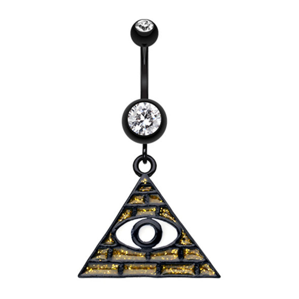 Illuminati The All Seeing Eye Belly Button Ring-WildKlass Jewelry