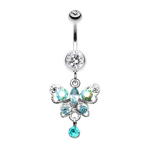 Butterfly Gleam Belly Button Ring-WildKlass Jewelry