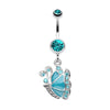 Charming Beautiful Butterfly Belly Button Ring-WildKlass Jewelry