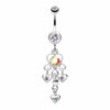 Sparkle Multi Heart Belly Button Ring-WildKlass Jewelry