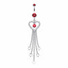 Heart Crystalline Star Falls Belly Button Ring-WildKlass Jewelry