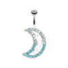 Triple Stars and Moon Belly Button Ring-WildKlass Jewelry