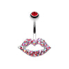 Glamour Sexy Lips Belly Button Ring-WildKlass Jewelry