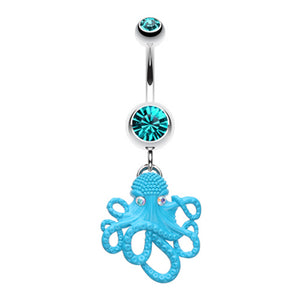Evil Octopus Belly Button Ring-WildKlass Jewelry