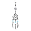 Classic Beaded Dream Catcher Belly Button Ring-WildKlass Jewelry