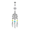 Classic Beaded Dream Catcher Belly Button Ring-WildKlass Jewelry