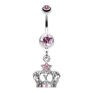 Celeste Star Crown Belly Button Ring-WildKlass Jewelry