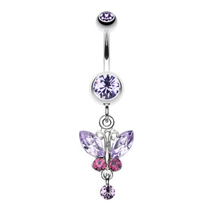 Elegant Butterfly Belly Button Ring-WildKlass Jewelry