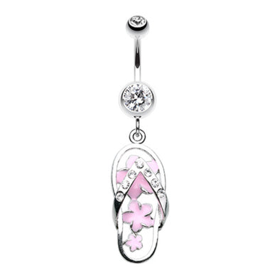 Flower Sandal Belly Button Ring-WildKlass Jewelry