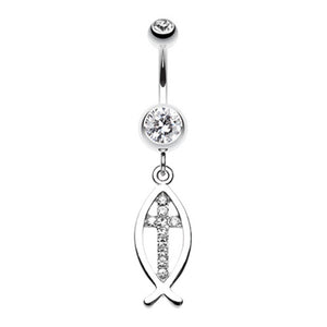 Agape Cross Belly Button Ring-WildKlass Jewelry