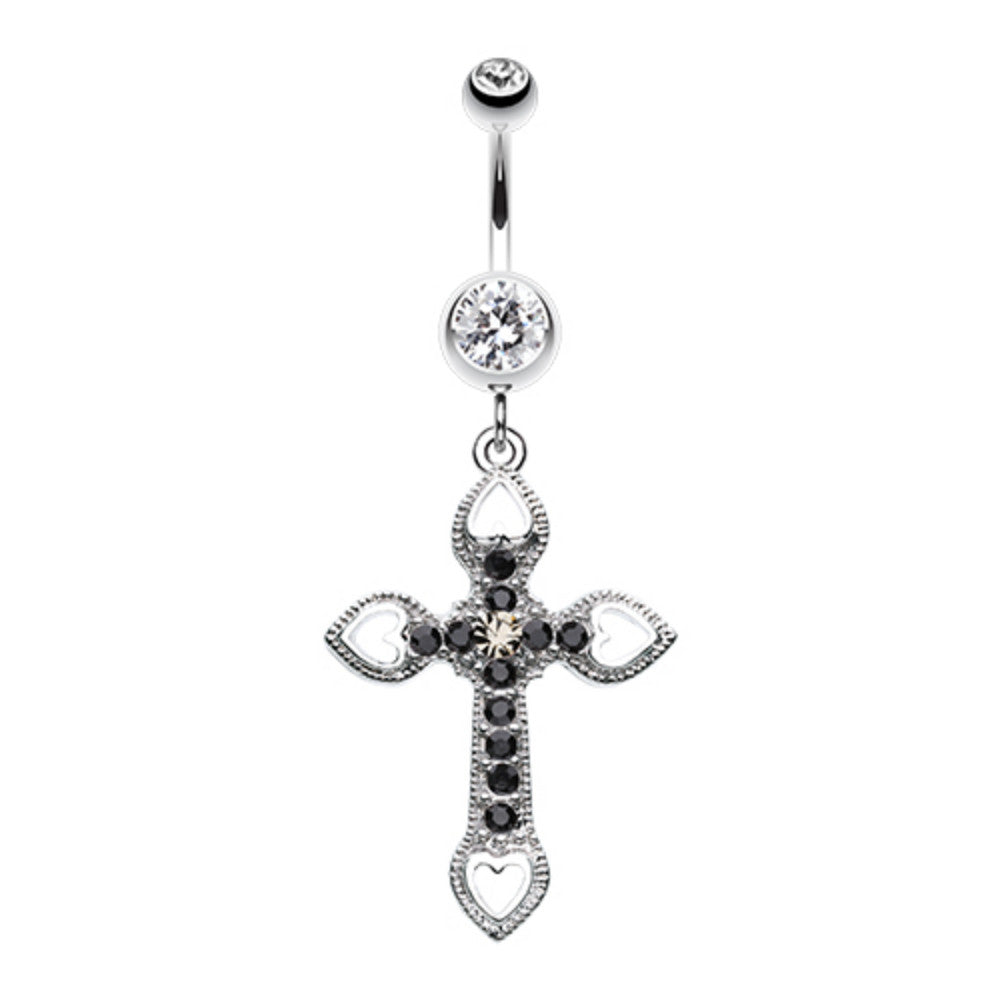 Cross belly hotsell button rings