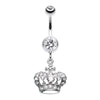 The Majestic Crown Belly Button Ring-WildKlass Jewelry