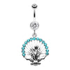 Peacock Gleam Belly Button Ring-WildKlass Jewelry