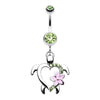 Hawaiian Flower Tortoise Belly Button Ring-WildKlass Jewelry